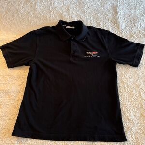 Corvette Polo, C6 Logo, Black, Size Large